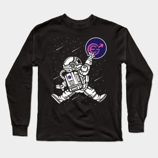 Astronaut Evergrow Crypto EGC Coin To The Moon Crypto Token Cryptocurrency Wallet Birthday Gift For Men Women Kids Long Sleeve T-Shirt